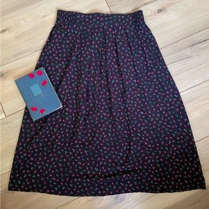 Vintage floral midi skirt